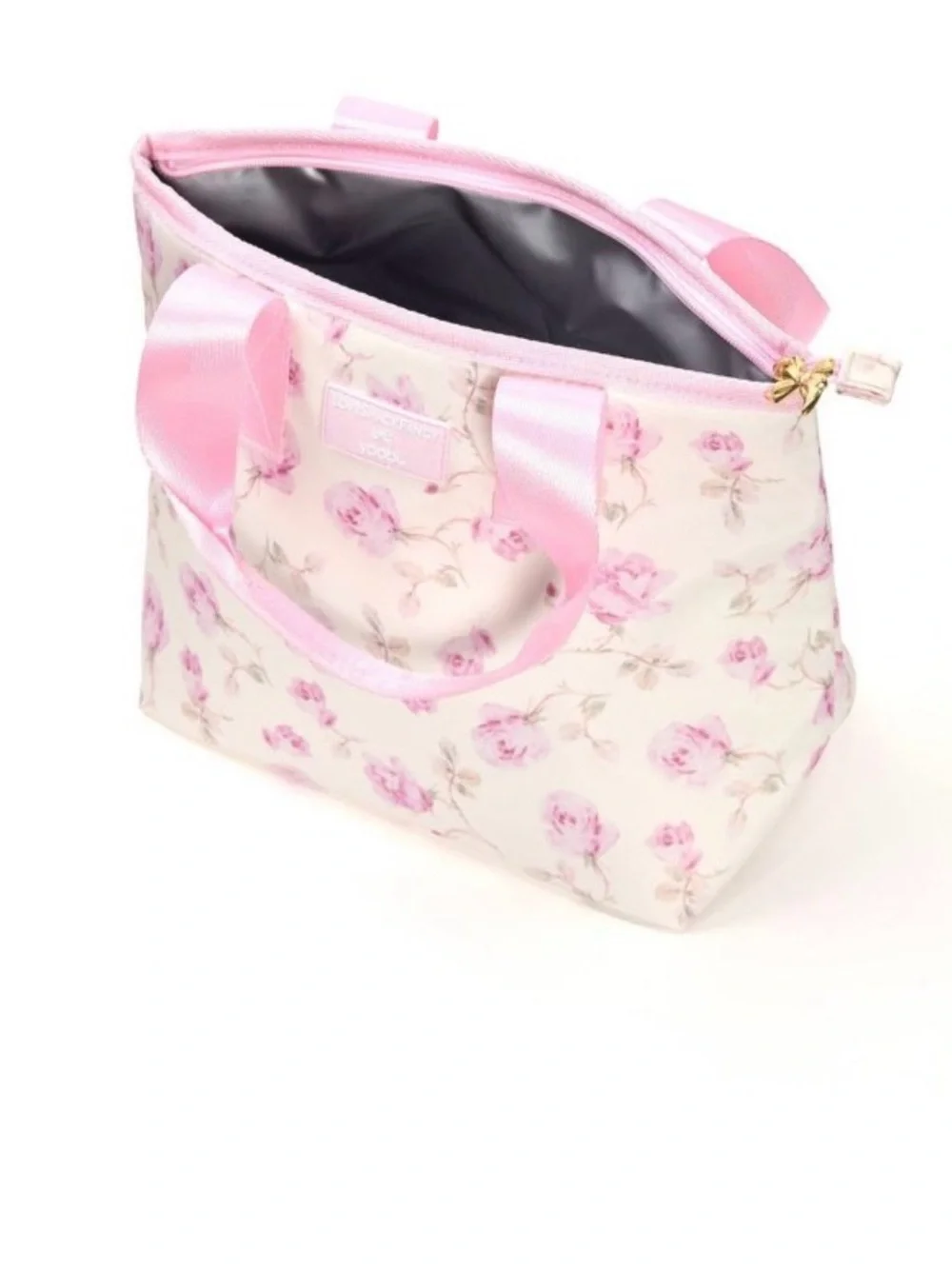 LoveShackFancy X Target Yoobi Ribbon Rosa Lunch Tote Bag Sterling Dusk